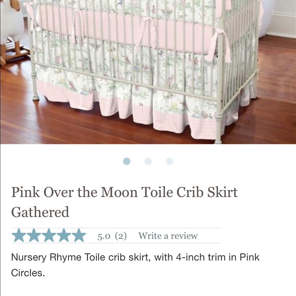 Carousel Designs Pink Over the Moon Crib Skirt